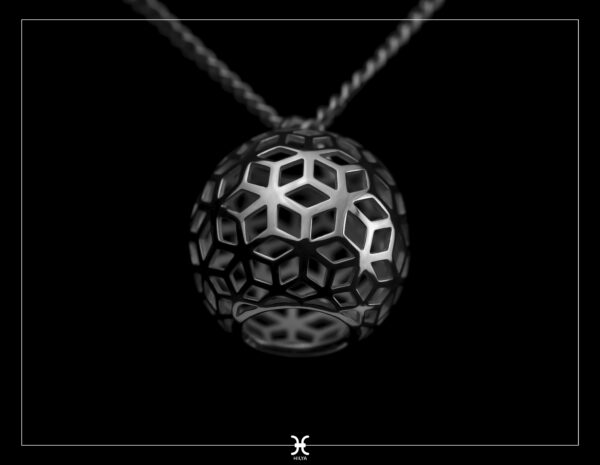 Spherical Geo Floral Pendant