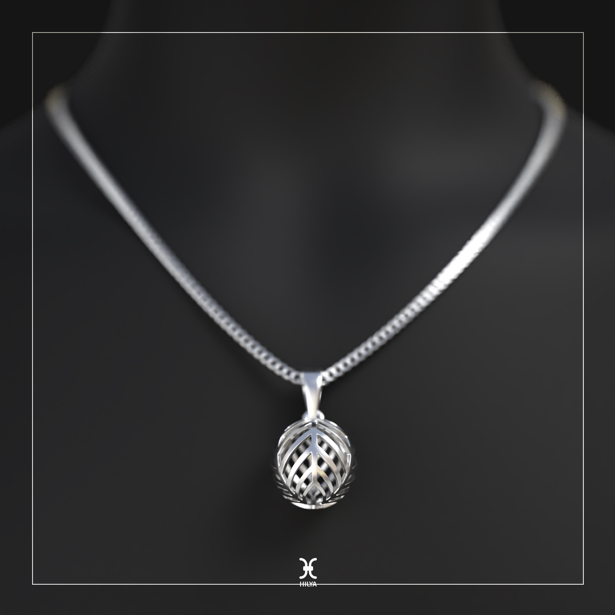 Spherical_Pendant_Branchy__Silver