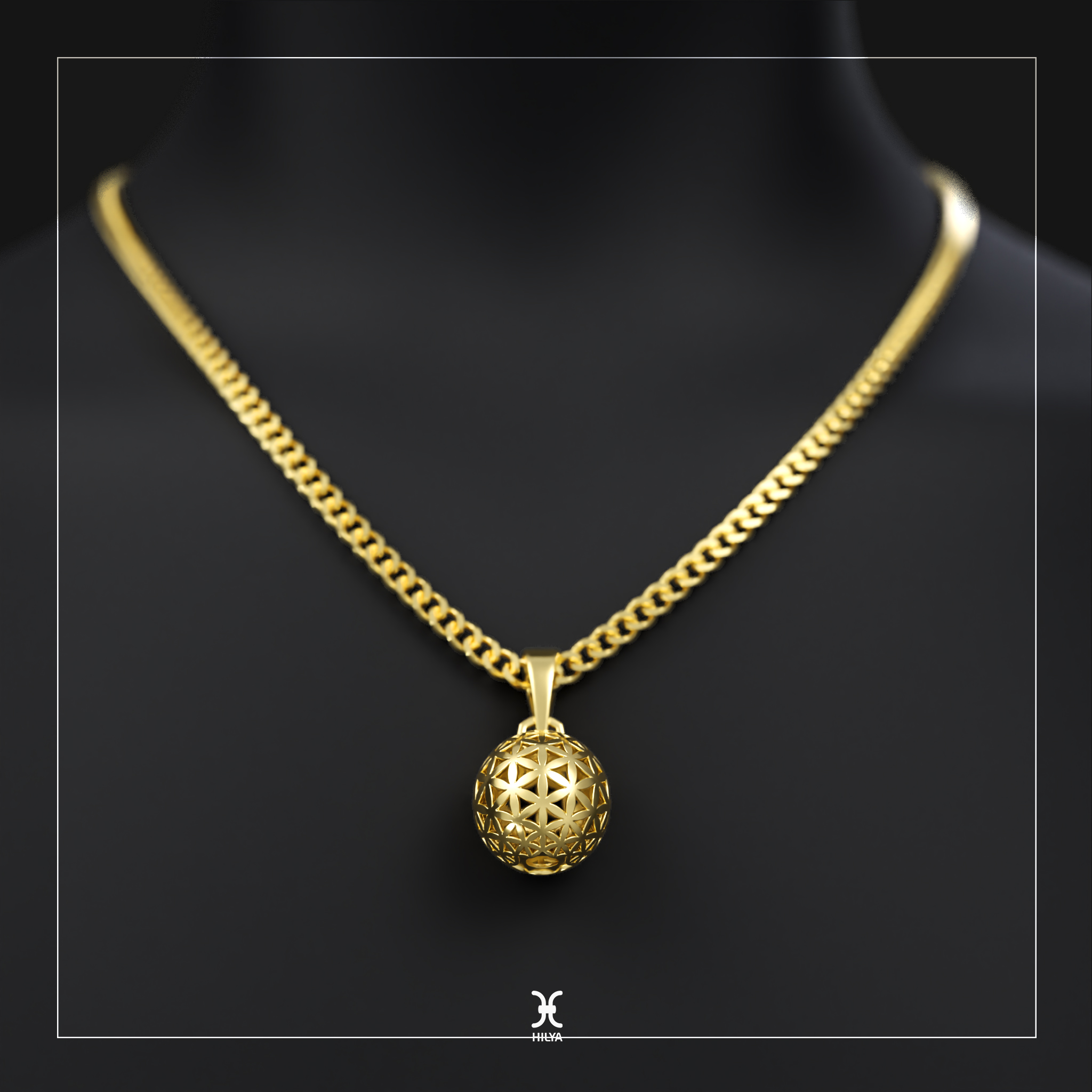 Spherical_Pendant_Floral_2_Gold