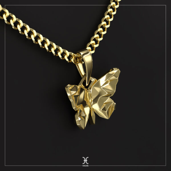 Polygonal Butterfly Pendant